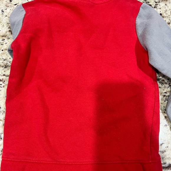Jordan Jump Man Kids Red and Gray Hoodie - Picture 5 of 5